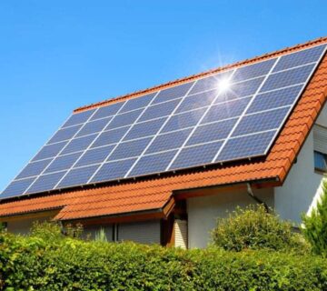 Bigstock solar panel on a red ro 360x320